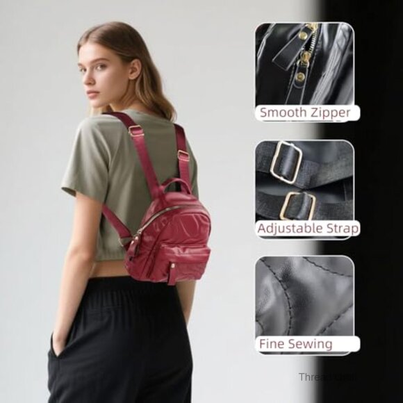 best mini backpack with side pocket womens Missnine for Women Cute Small Backpack Purse Pompom PU Leather Bookbag Small Casual Daypacks For Ladies : Clothing, Shoes & Jewelry Mini Lightweight Nylon Backpack for